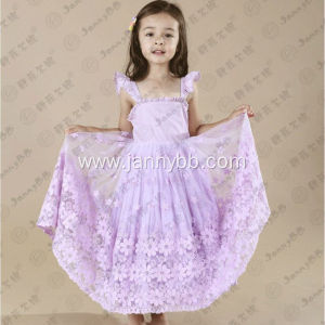 girls purple tulle maxi fairy dress